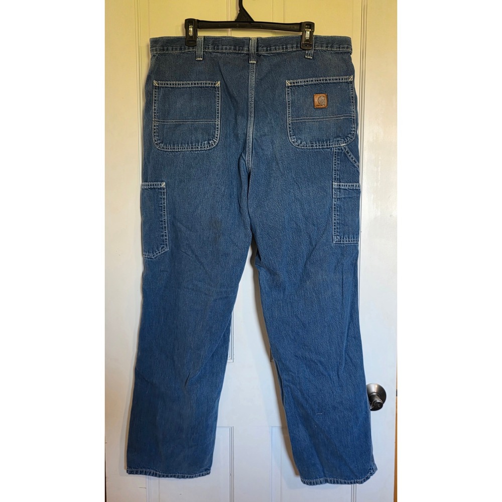 Carhartt Vintage Dungaree Fit Carpenter Jeans Mens 38x32 Blue Denim Y2K B12